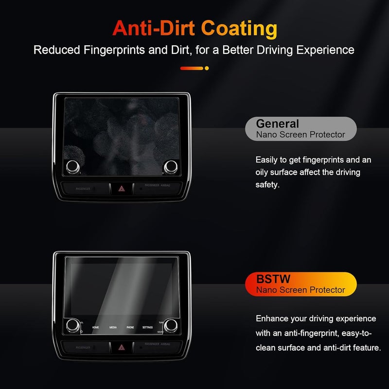 BSTW for 2024 Mitsubishi Outlander Sport Screen Protector for 2020-2024 2025 2026 Outlander Sport SE 8-inch Outlander Sport Accessories Soft Nano Protective Film 2PCS - Image 2
